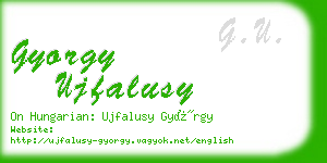 gyorgy ujfalusy business card